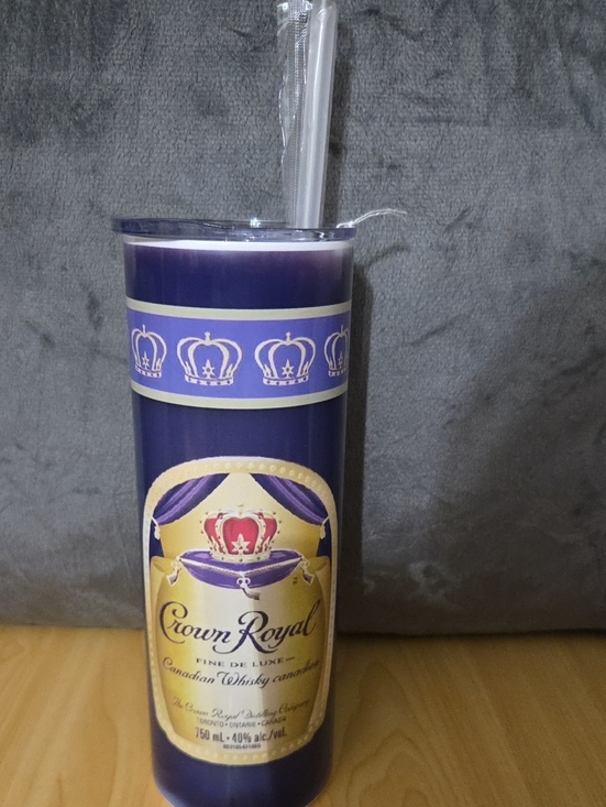 Other - Crown Royal Purple Tumbler with Straw